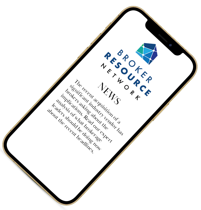 Broker Resource Network News on an iPhone
