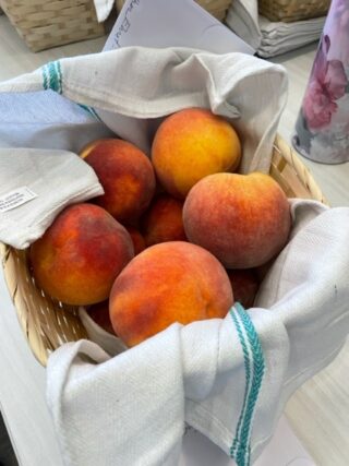 Basket of peaches