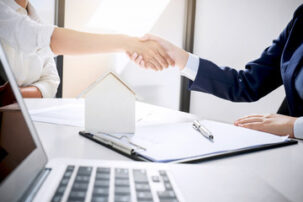 two people shaking hands